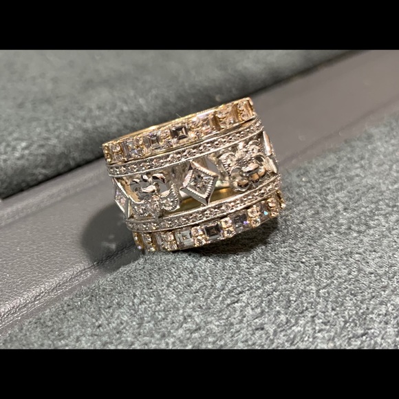 4.5ctw Designer 1 of a kind Diamond Band 14k 15gr! - Picture 2 of 4